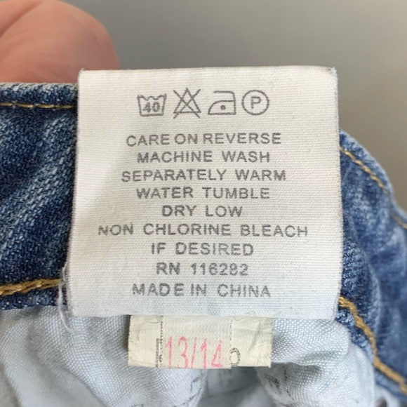 Vigoss Super Wide Leg Flare Light Wash Jeans 13/14 - Picture 8 of 9